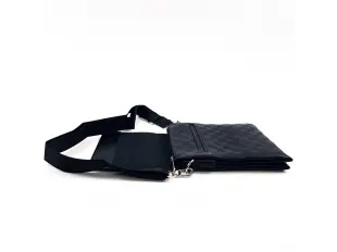 Средна мъжка чанта квадрати - еко кожа