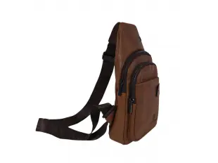 Светло кафява чанта за през гърди - Boras