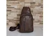 Тъмно кафява чанта за през гърди - Bort