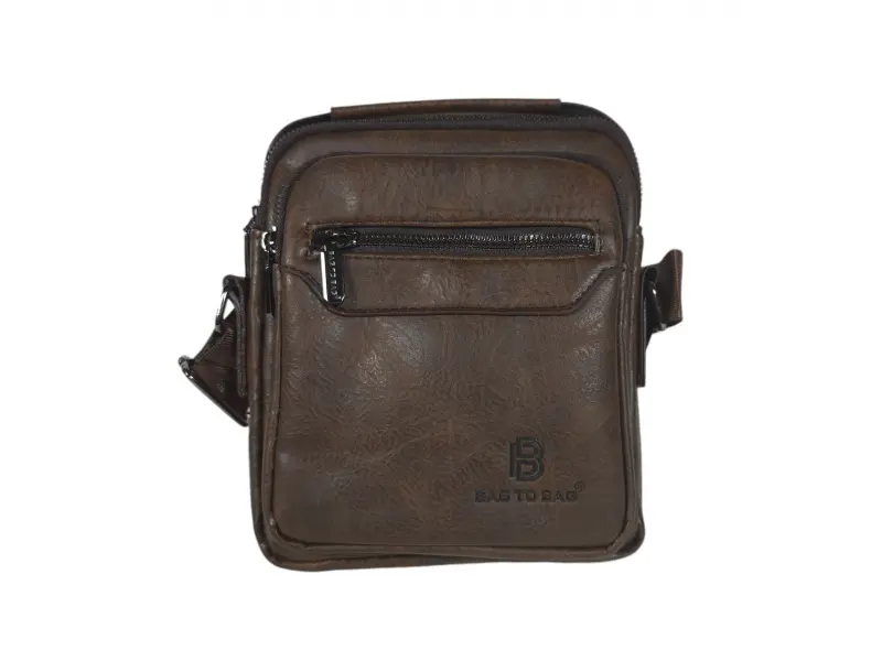 Тъмно кафява мъжка чанта - Kolas Тъмно кафява мъжка чанта - Kolas