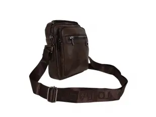 Тъмно кафява мъжка чанта - Zeron