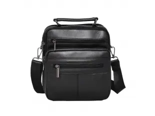 Чанта от естествена кожа с много отделения