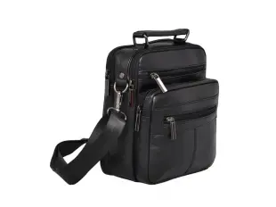 Чанта от естествена кожа с много отделения