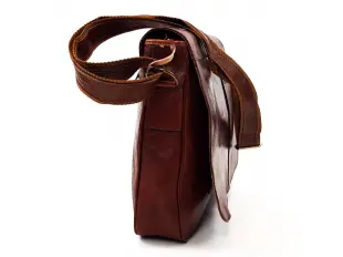 Голяма кожена мъжка чанта през рамо