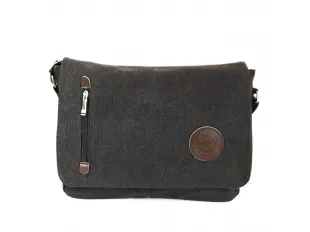 Черна мъжка чанта - брезент