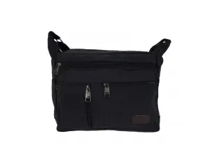 Черна здрава мъжка чанта - брезент