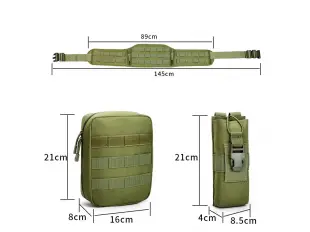 Зелена мъжка чанта - колан