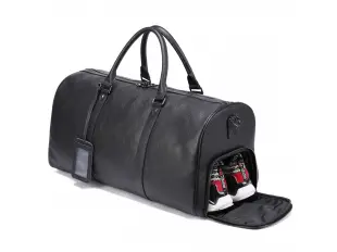 Черен сак от естествена кожа - Lords