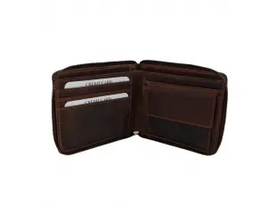 Мъжки портфейл с цип от hunter кожа