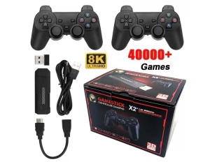 Безжична ретро конзола Game Stick X2 , 40 000 видео игри, 9 емулатора, 128 GB, 2x безжичен контролер 2,4 GHz Безжична ретро конзола Game Stick X2 , 40 000 видео игри, 9 емулатора, 128 GB, 2x безжичен контролер 2,4 GHz