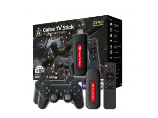  Игрова Конзола Game Stick + Андроид ТВ Q9Pro 4K над 49,000 Вградени Игри и Безжични Джойстици