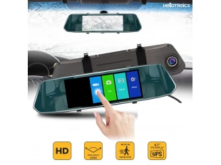 Огледало за кола с вграден видеорегистратор, 6,3", Full HD, Тъч контрол, Камера