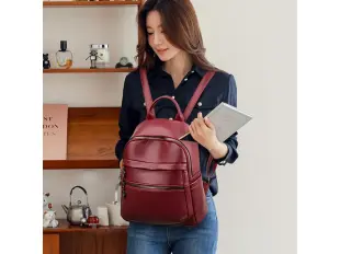 Бордова дамска раница - Ersina