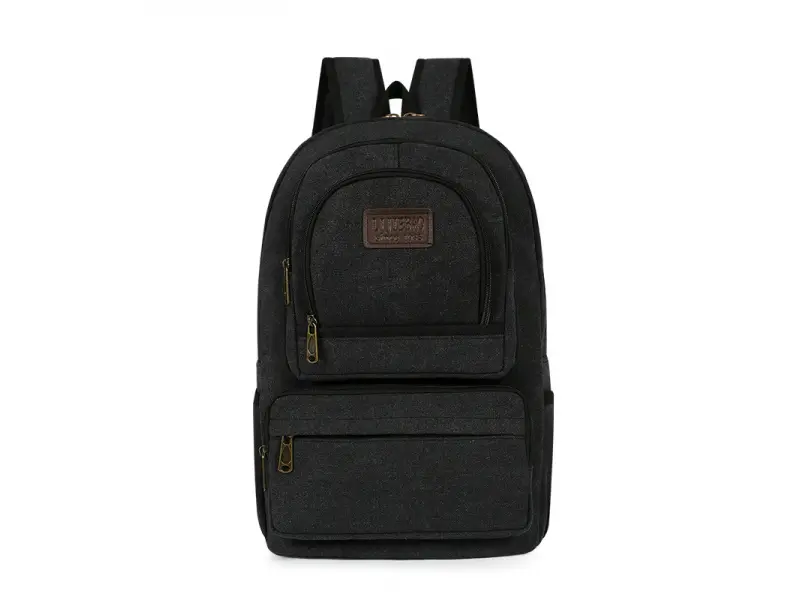 Черна раница от брезент - Floid Черна раница от брезент - Floid