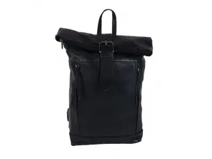 Черна кожена раница - Moris