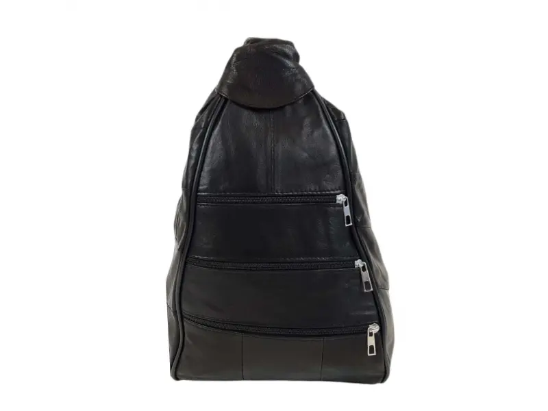 Черна раница - чанта от естествена кожа - Ashli Черна раница - чанта от естествена кожа - Ashli