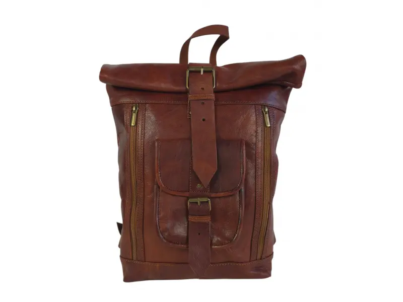 Кафява кожена раница - Greka Кафява кожена раница - Greka