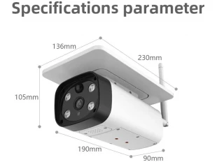 Водоустойчива камера Privine със соларен панел Low power starlight full cover solar camera