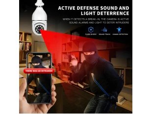 Wifi Въртяща куполна камера тип крушка 2MP Full HD 360°