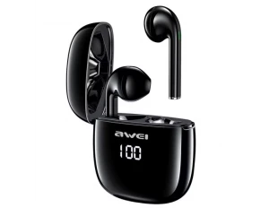 Безжични слушалки AWEI T28P, Bluetooth 5.0, TWS, черен