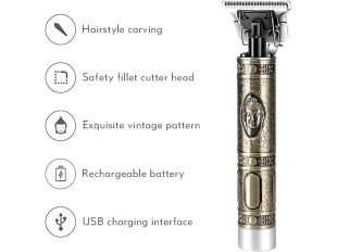 Машинка за бръснене и подстригване Kemei KM-1974A с метален корпус и винтидж дизайн