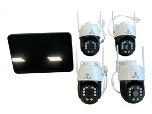 Безжичен комплект 4 въртящи AI камери 12mpx LYLU с 10.1 инча NVR LCD монитор  - подобен продукт