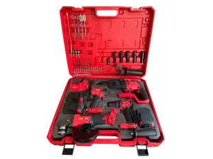 Перфоратор, ъглошлайф, гайковерт и винтоверт с 3 броя батерии 36V 8Ah и зарядно KraftRoyal