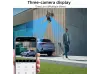 Тройна външна въртяща WiFi AI камера 10MP с три обектива, ICSee, Черна