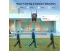 Тройна външна въртяща WiFi AI камера 10MP с три обектива, ICSee, Черна
