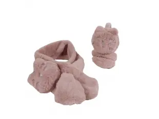 Розови ушанки с шал - Bella