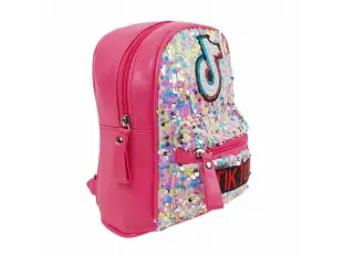 Цикламена раница с пайети - Tik Tok