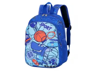 Синя детска раница - динозавър