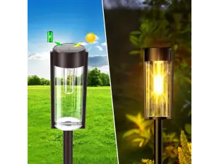 Градинска соларна лампа XF-2902 с топла светлина 3000K, черни