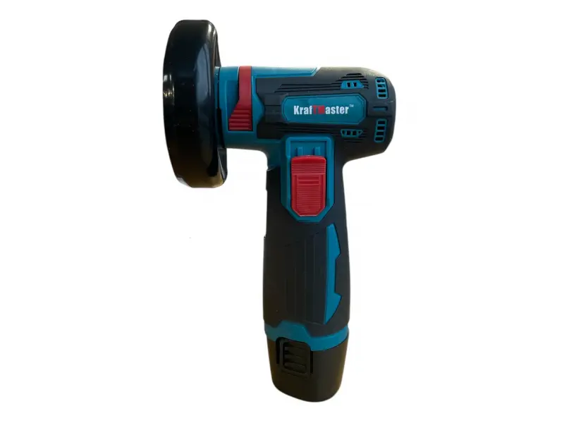 Мини акумулаторен ъглошлайф KraftMaster 24V 6AH с 2 батерии, зарядно и 3 диска - KraftMaster 3281