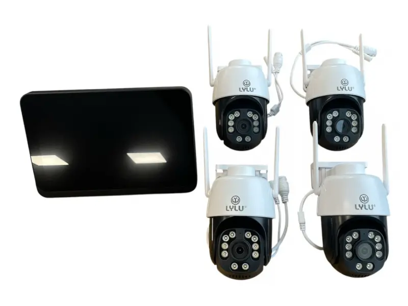 Безжичен комплект 4 въртящи AI камери 12mpx LYLU с 10.1 инча NVR LCD монитор  - LYLU 3279