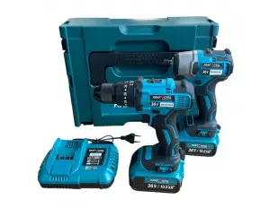 Комплект акумулаторен безчетков импакт и винтоверт 36V 8Ah KraftRoyal - Син